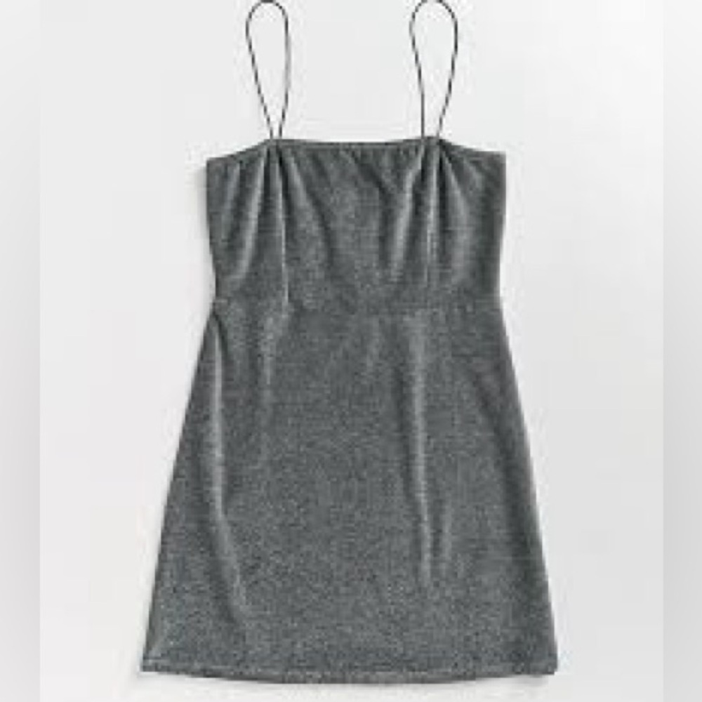 Lunachix Velour Grey,Tank Top Dress, Zumiez Gray Sleeveless Dress,EUC,Size Large - Picture 2 of 12